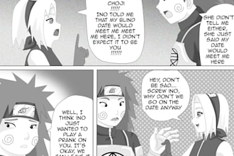 draw comic ilustration  manga comic graphic design  book page nsfw comic