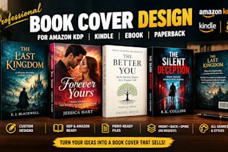 design book cover, ebook cover, amazon KDP book cover and KDP book design