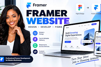 design framer website, develop framer website, figma to framer expert, framer