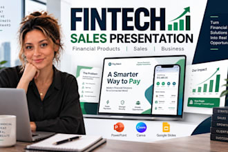 design fintech sales presentation for financial products and client acquisition