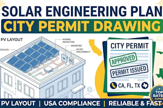 draft solar engineering plan city permit drawing pv layout ca fl tx