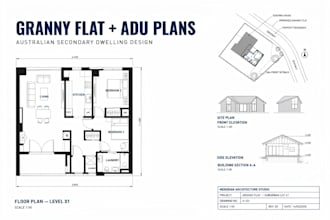 design australian granny flat, adu and secondary dwelling plans