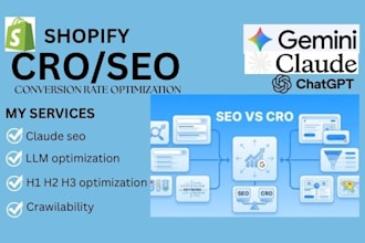 shopify cro audit on page technical seo geo aeo google index schema markup