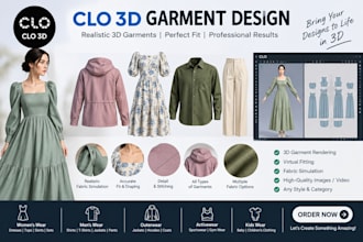 create accurate patterns and realistic clo 3d garments