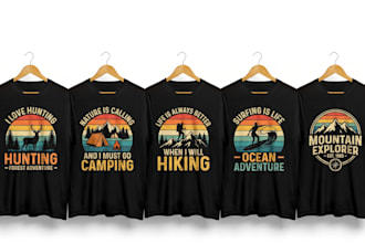 design vintage outdoor adventure t shirts