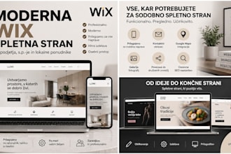 izdelam moderno in profesionalno wix spletno stran