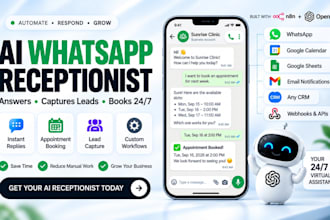 build an ai receptionist for whatsapp appointment booking using n8n