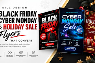 design black friday, cyber monday and holiday saleflyers that convert