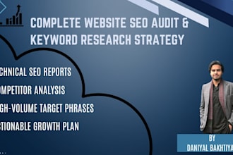 do complete website seo audit and keyword research strategy