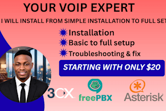 install voip 3cx asterisk vicidial zoiper  twilio telnyx magnus biling