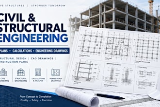 be civil and structural engineer for plans calculations engineering drawing map