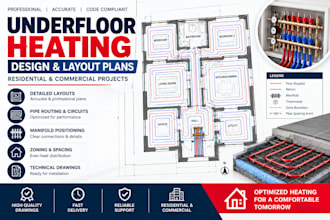 do technical underfloor heating layouts for residential and commercial projects