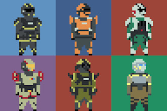 draw a pixel art