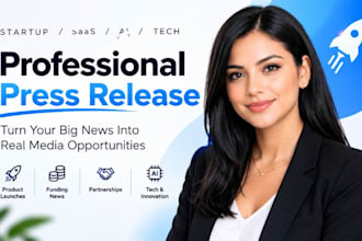 write a startup press release for saas, ai, tech product launch and funding