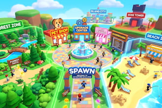 create roblox game map, game world, environment and 3d models, full roblox game