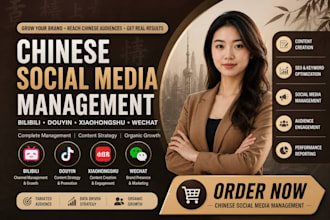 be your social media manager in the chinese market