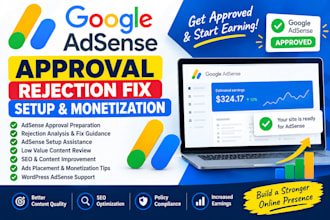 do google adsense approval, rejection fix, setup and website monetization