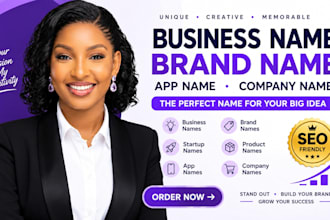 craft unique short memorable business name brand name app name company name