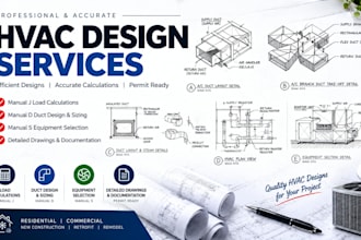 design hvac permit drawings manual jds load calculations, duct layouts for USA
