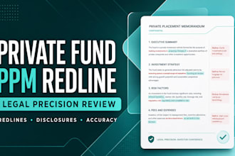 review and redline your private fund ppm for legal precision