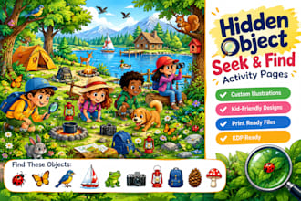 create hidden object seek and find activity pages