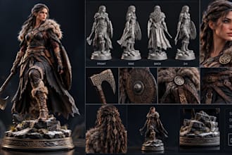 design 3d custom models for printing 3d characters for printing