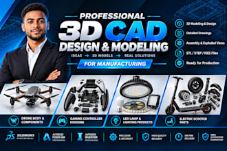 3d cad design mechanical industrial product design cad model for manufacturing