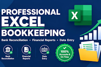 do excel data entry bookkeeping and financial reports