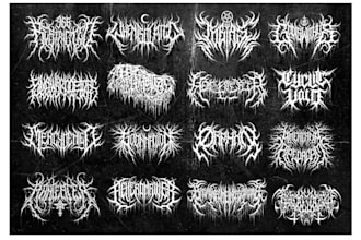 create death metal, deathcore, slam, and black metal logo