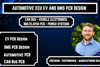 design automotive pcb layout for ecu, ev, bms, can bus and vehicle electronic