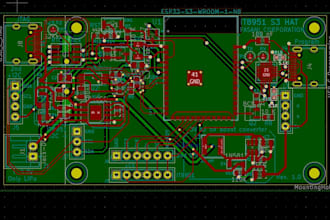 design esp32 s3 pcb design, iot schematic, pcb layout, gerber files, kicad