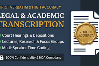 provide accurate legal, academic, and verbatim speech transcription