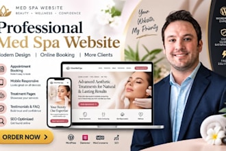 design a med spa website with appointment booking