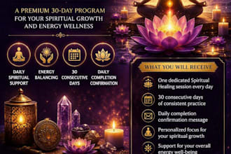 provide 30 days of daily clearing from black magic and spiritual issues