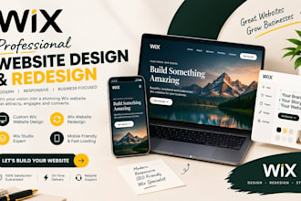 do wix website design, wix website redesign and wix studio