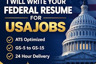 write a federal resume and cover letter for usajobs