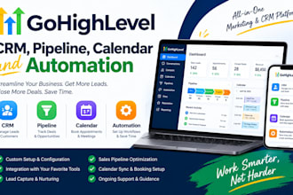 setup gohighlevel CRM, pipeline, calendar and automation