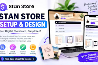 setup and design your stan store with digital products