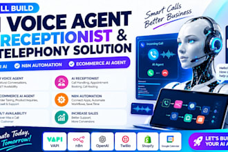 build n8n ai voice agent,ai receptionist,n8n automation,api ai calling agent