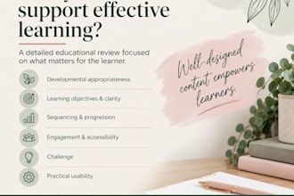 review and improve your educational content