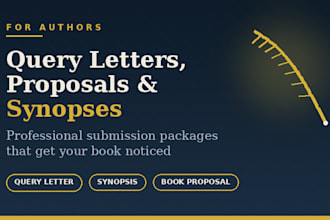 write a professional query letter book proposal and synopsis