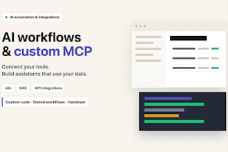 build ai automations, n8n workflows, rag systems and custom mcp servers