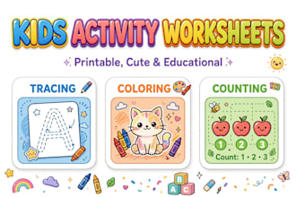 create kids worksheets and activity sheets