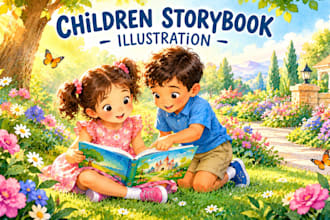 design child book 2d children story book illustrations 3d kids book watercolor