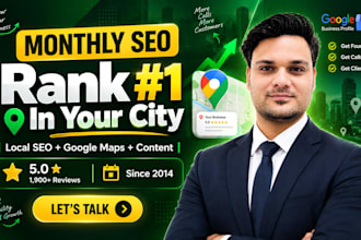 be your monthly SEO expert for keyword ranking and local business ranking