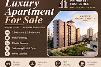 design real estate flyers and property listing posts