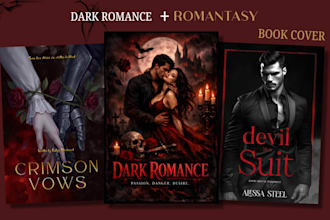 design dark romance or romantasy book cover for KDP, kindle, and ebook series