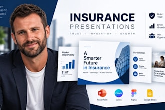 design insurance presentation, insurtech pitch deck, investor powerpoint