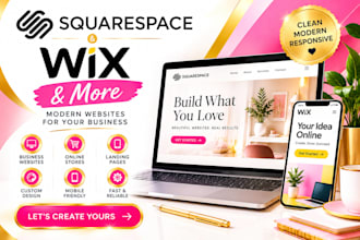 design or redesign a wix, squarespace website professionally