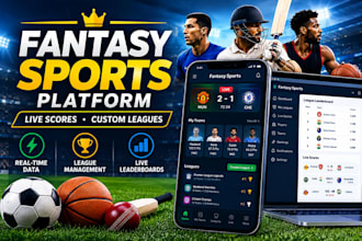 create a custom fantasy sports platform with live scores and league management